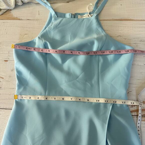 Amanda Uprichard Jessamyn Mini Dress Pacific Blue Size Small - Picture 8 of 9